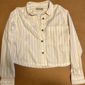 Everlane Cropped Cotton Button Up